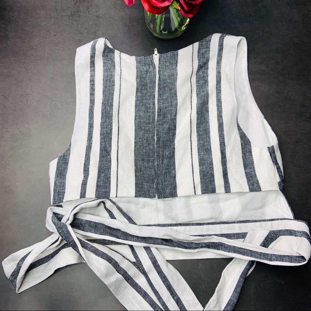 NWOT Majorelle Kiko Chambray Top Blue Stripe S/2-4 - Picture 6 of 10